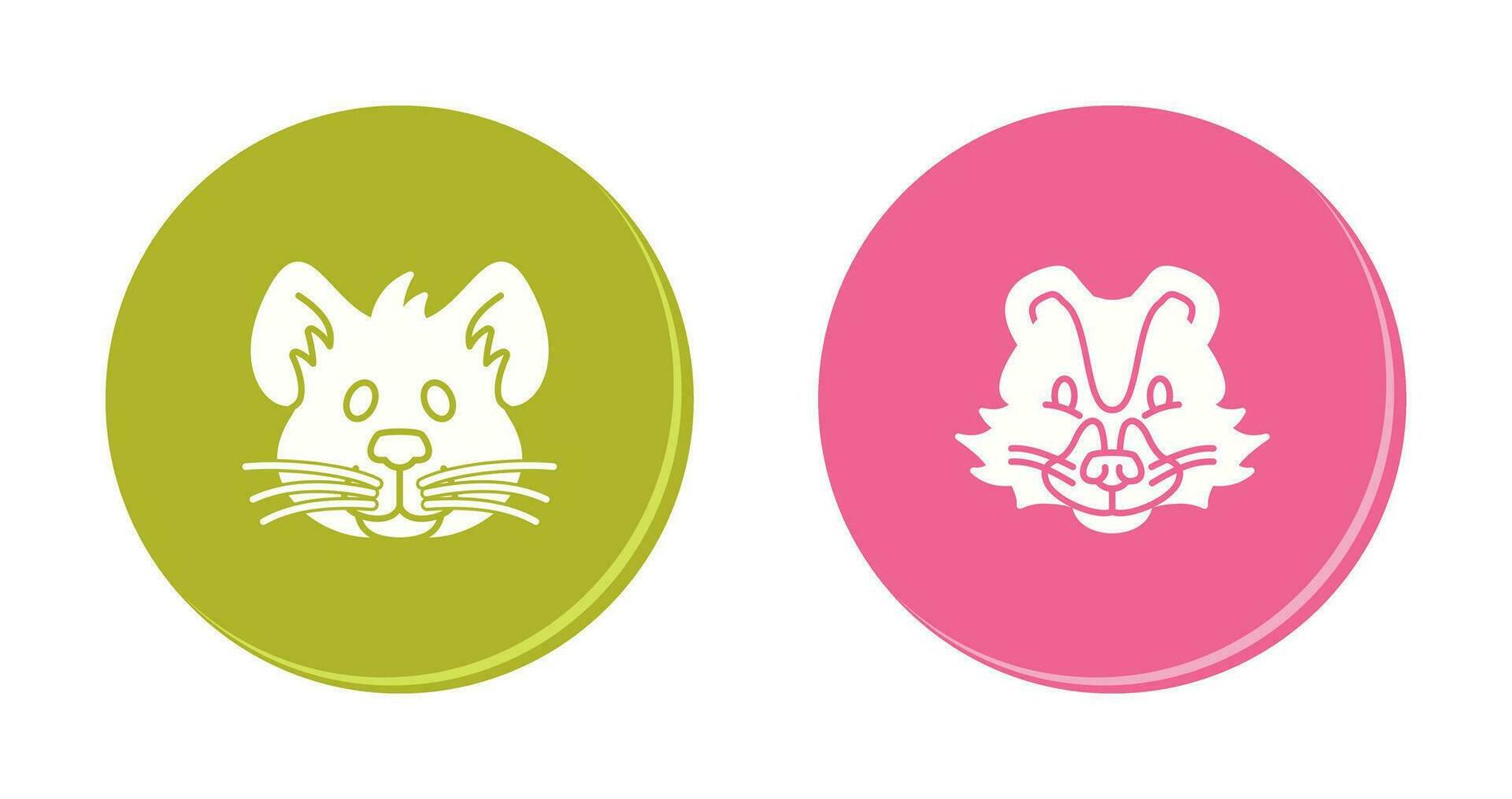 Mouse and Skunk Icon vector