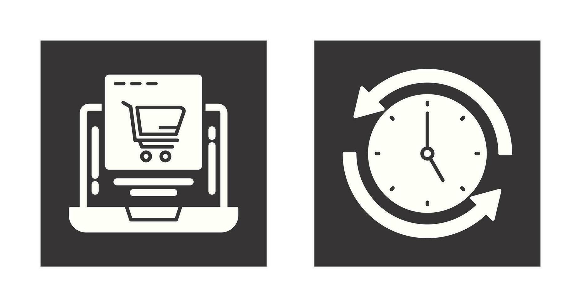 Add to Cart and Run time Icon vector