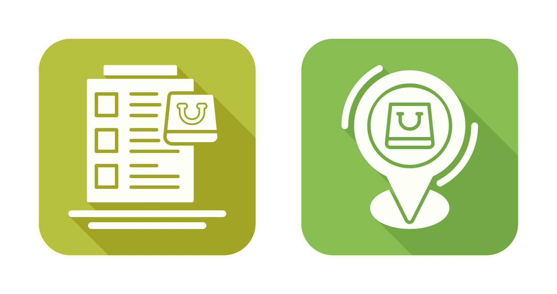 Wish List and Shop Location Icon vector