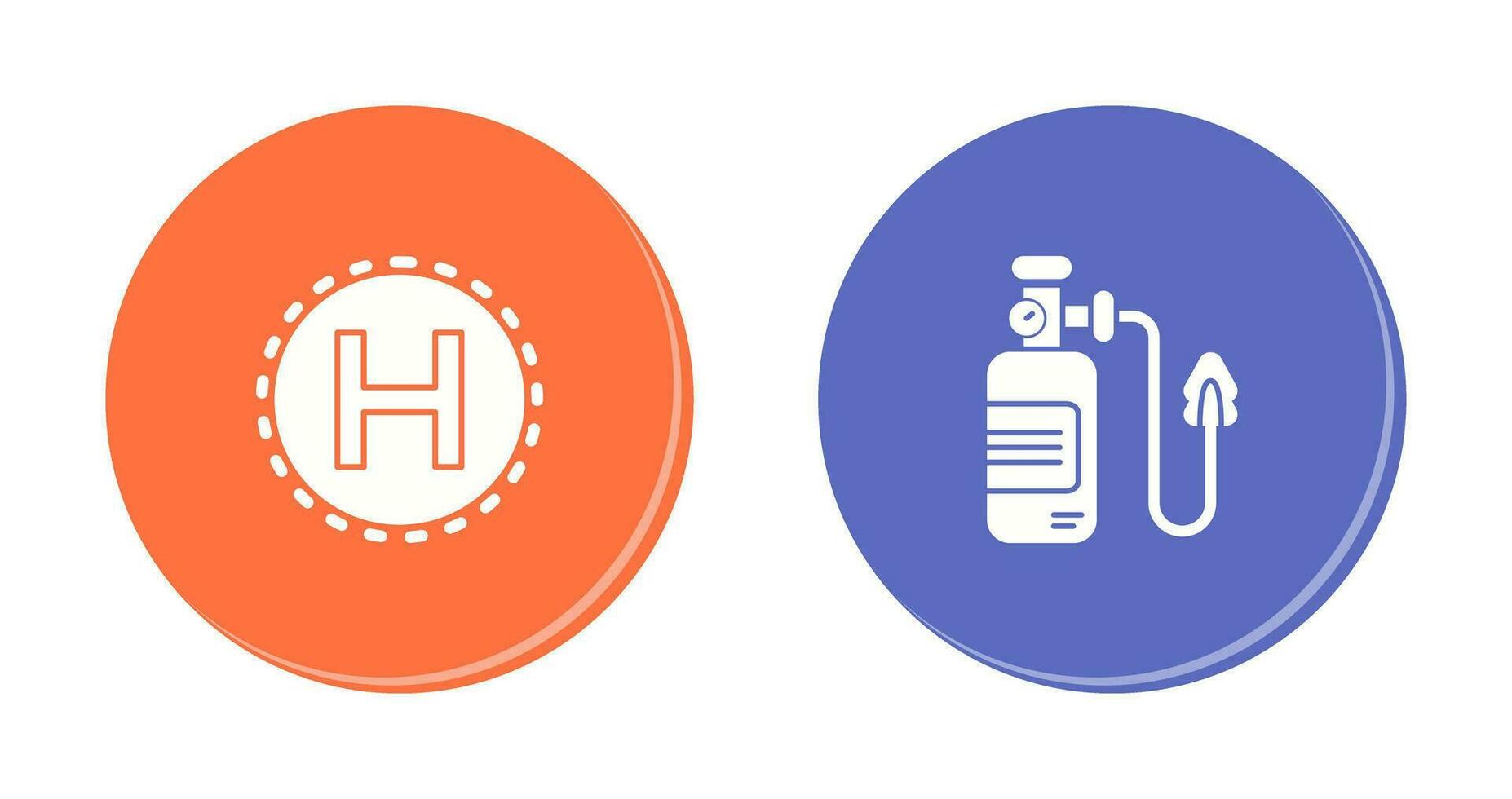 Helipad and Oxygen Icon vector