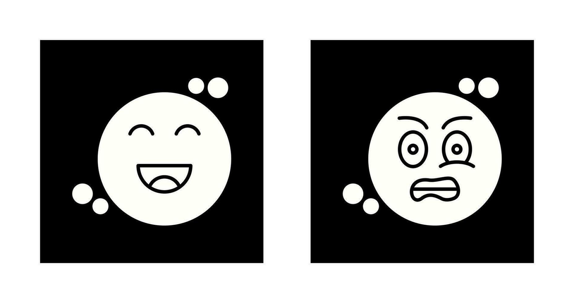 Happiness and Grimacing Icon vector