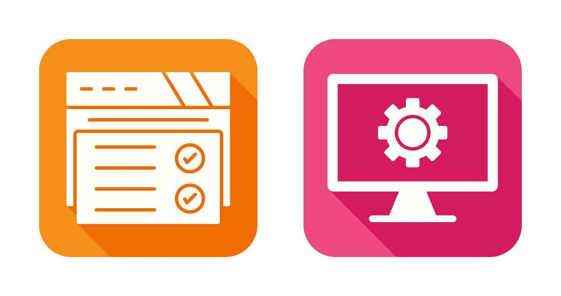 Web Browser and Monitor Screen Icon vector