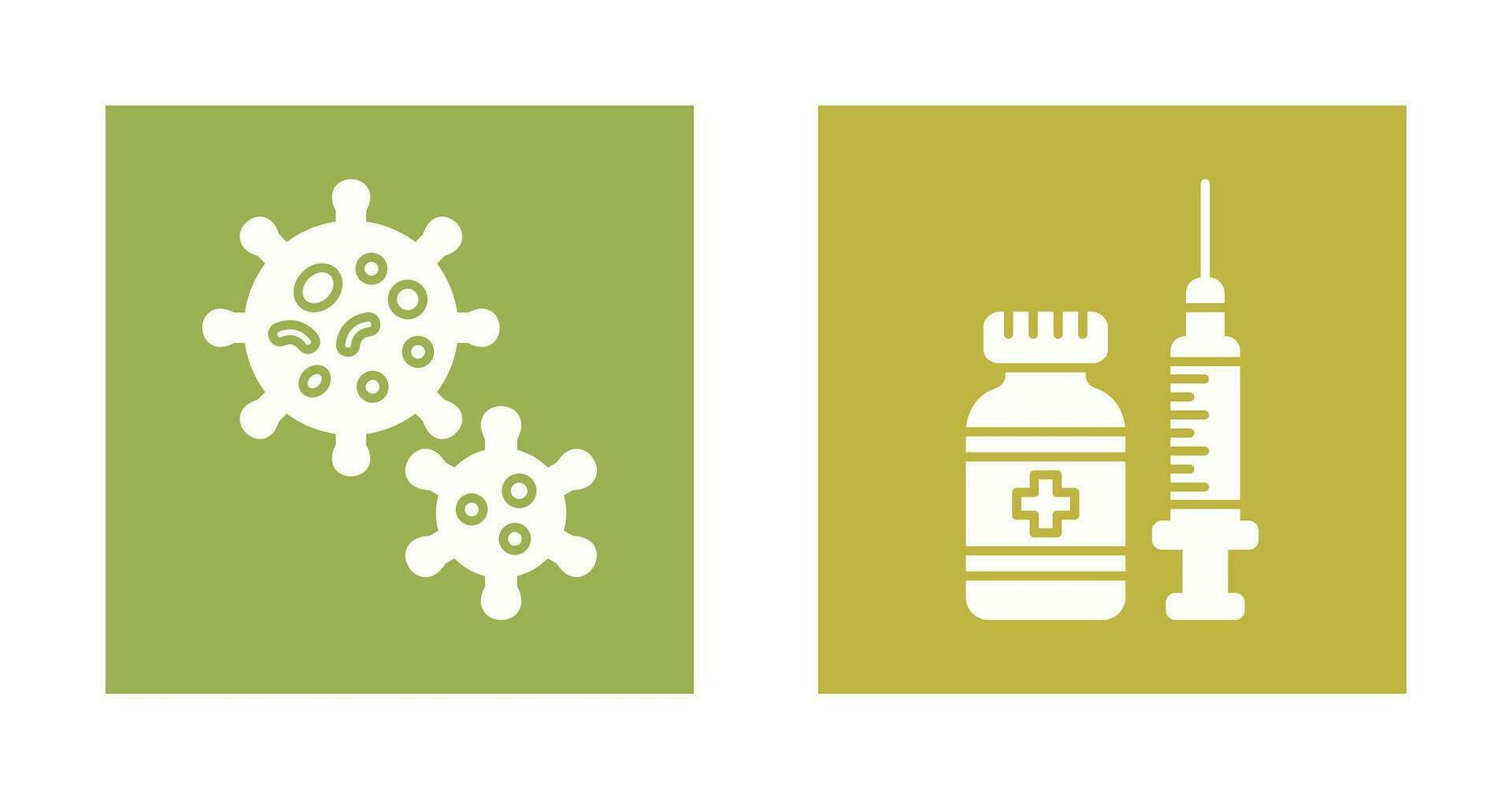 Virus and Vaccine Icon vector