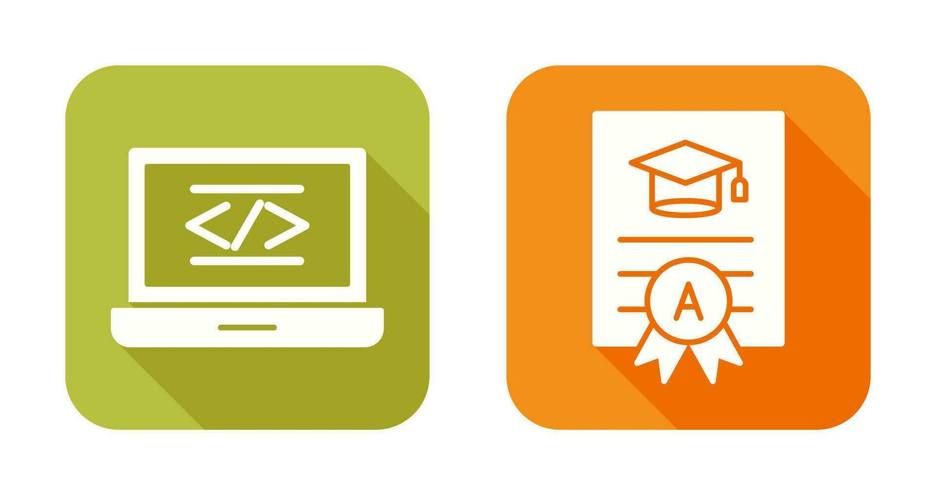 Coding and Report Card Icon vector