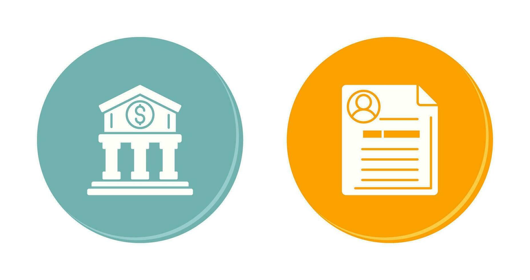 Bank and Contract Icon vector