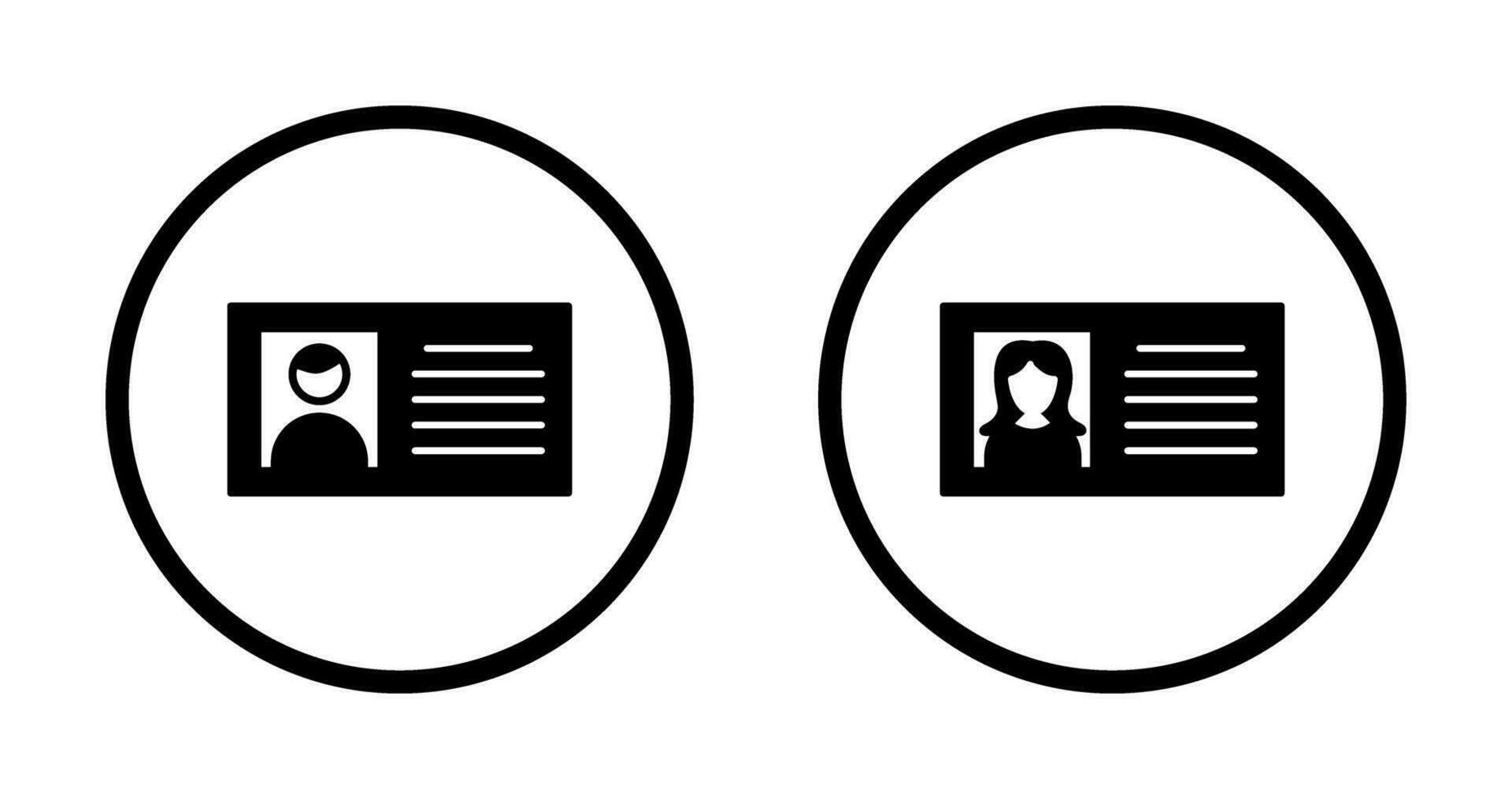 male profile and female profile  Icon vector