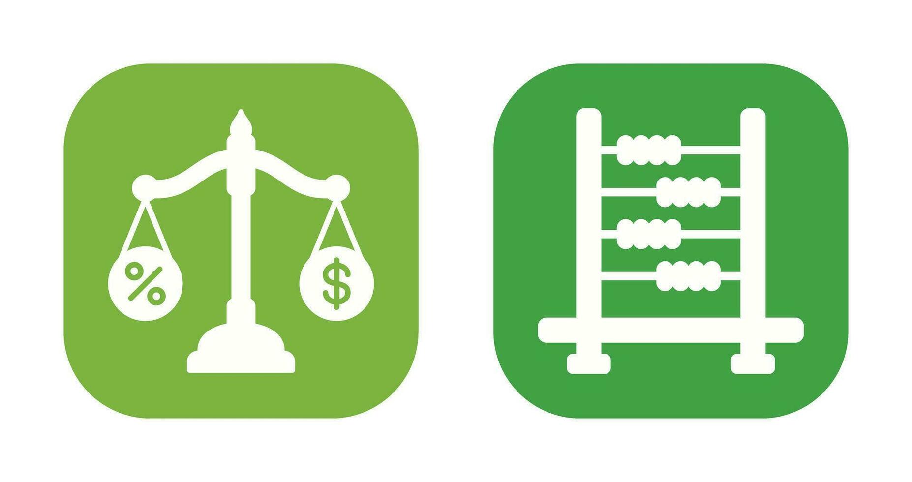 Scale and Abacus Icon vector