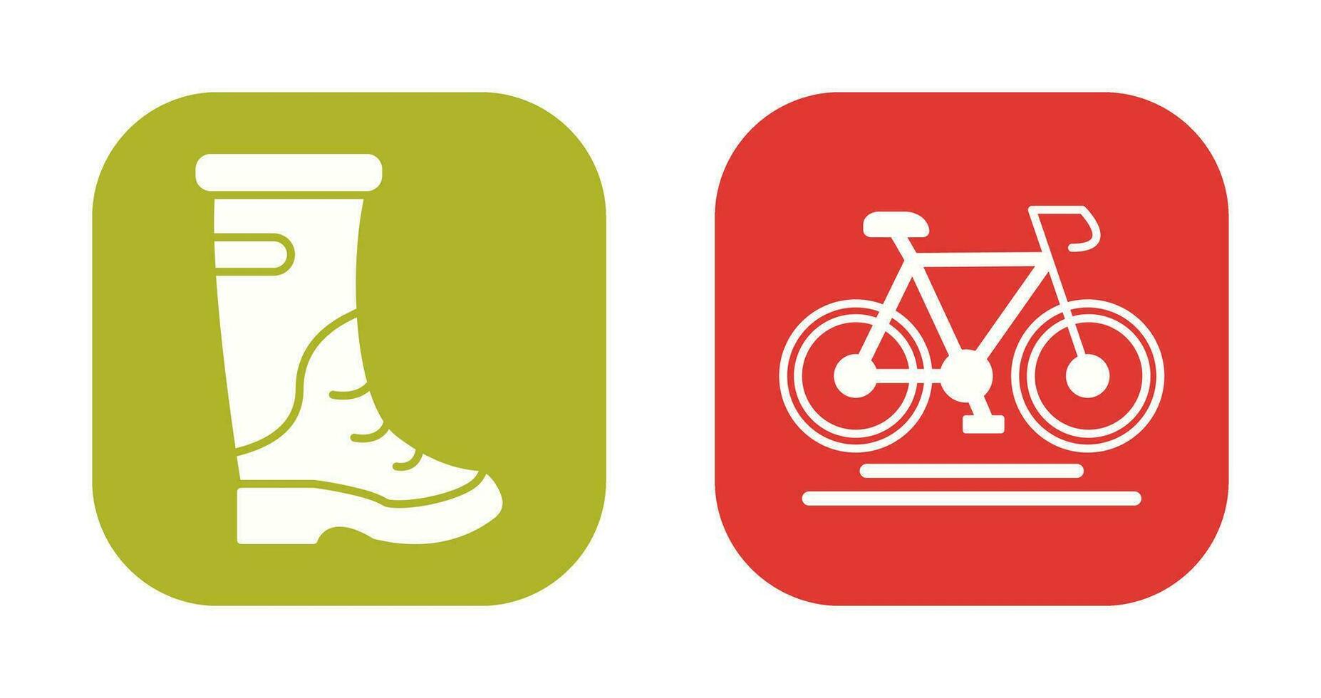 Rain Boots and Cycling Icon vector