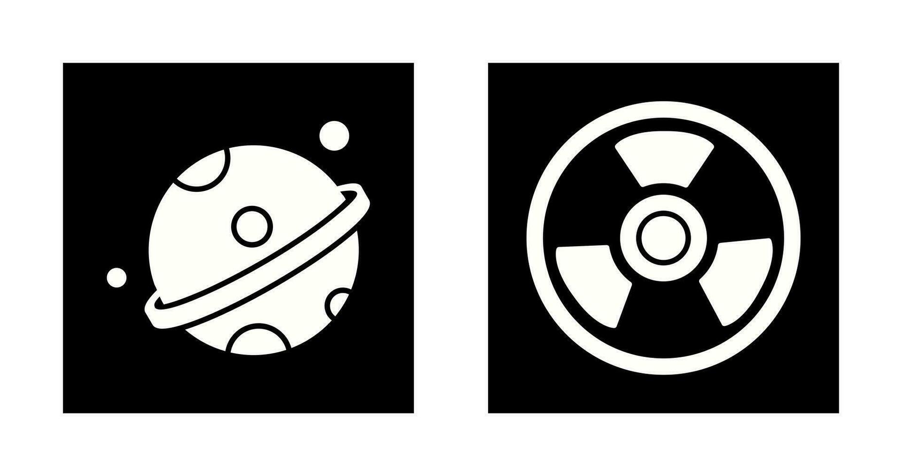 Planet and Nuclear Icon vector
