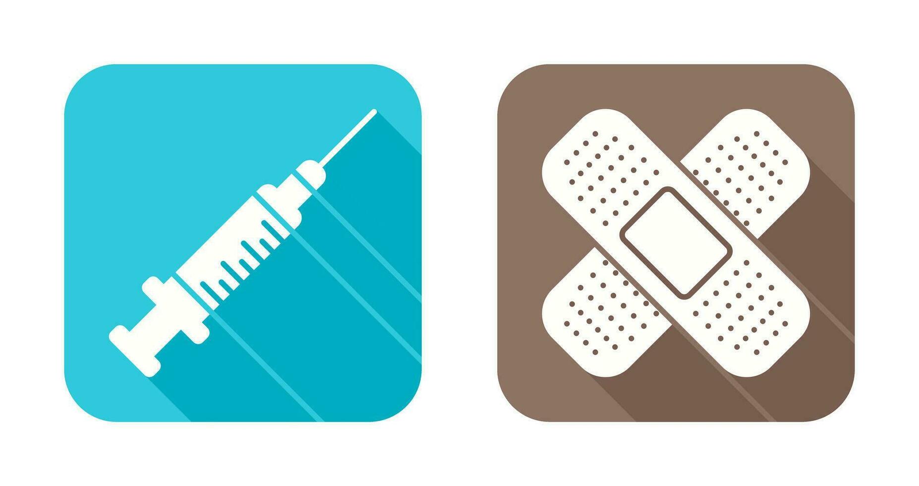 Syringe and Bandages Icon vector