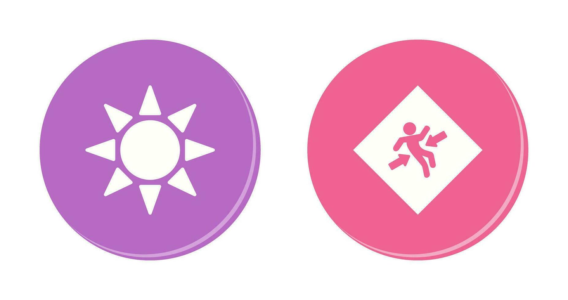 UV radiation and crush zone  Icon vector