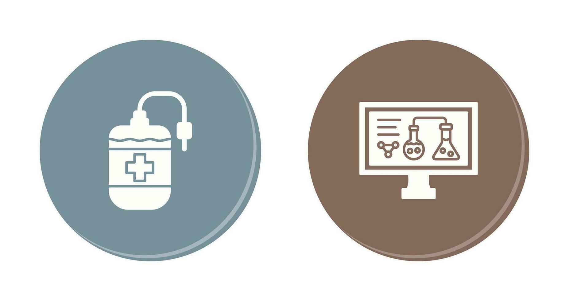 Blood Bag and Experiment Icon vector