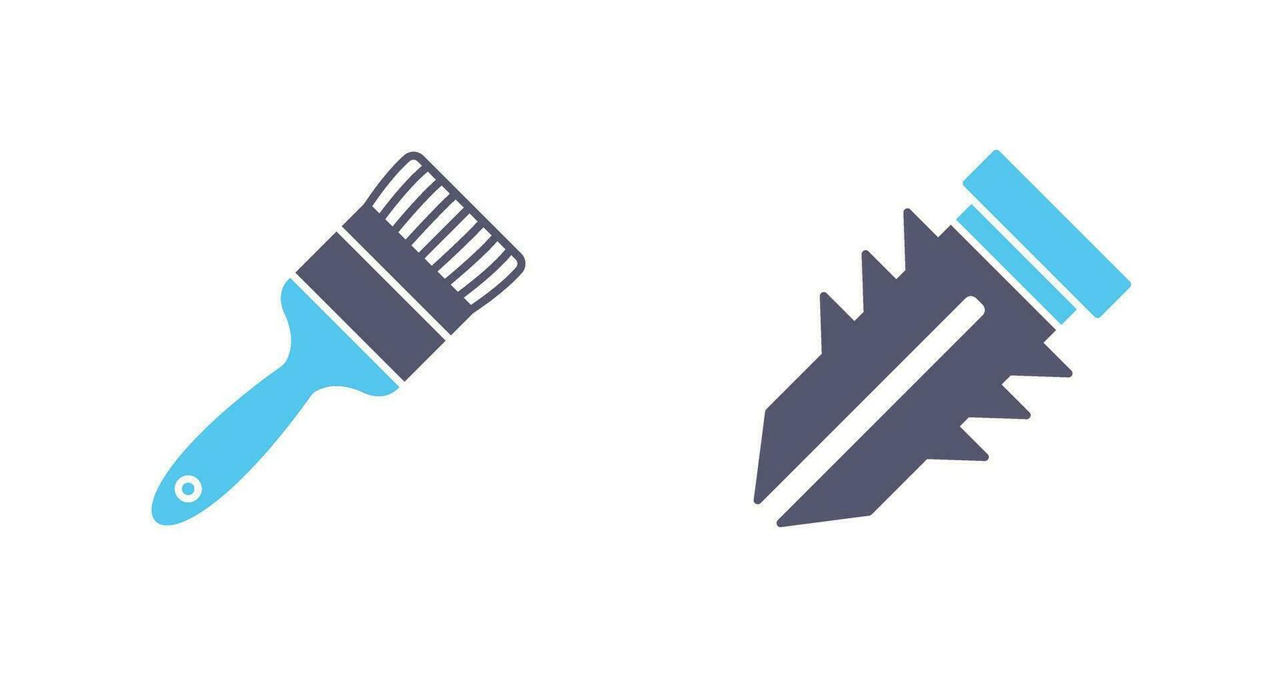 Paint Brush and Dyupel Icon vector