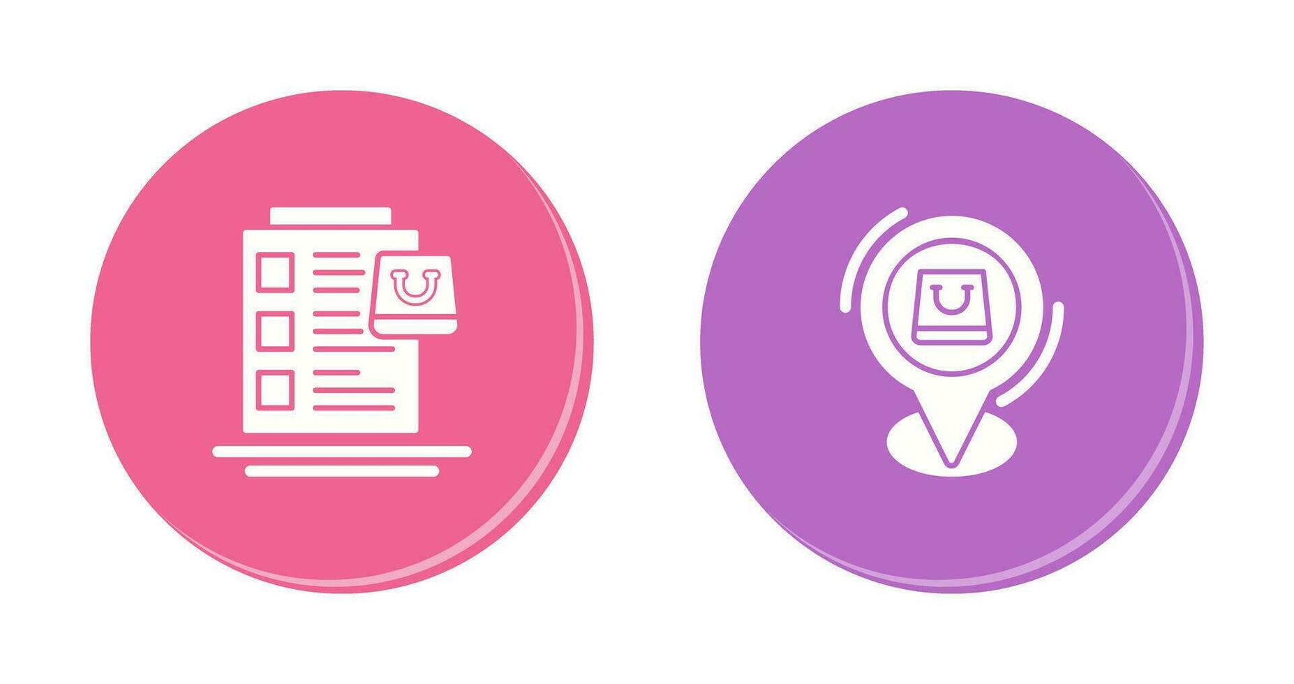 Wish List and Shop Location Icon vector