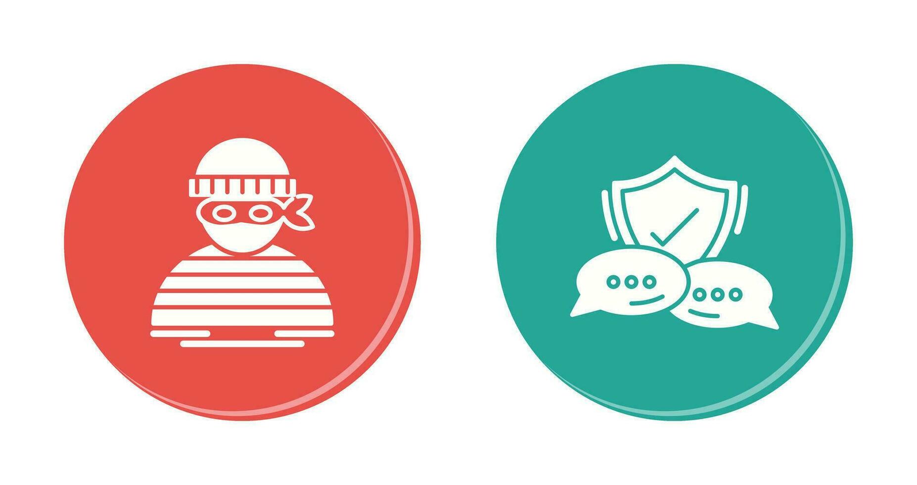 Thief and Contact Icon vector