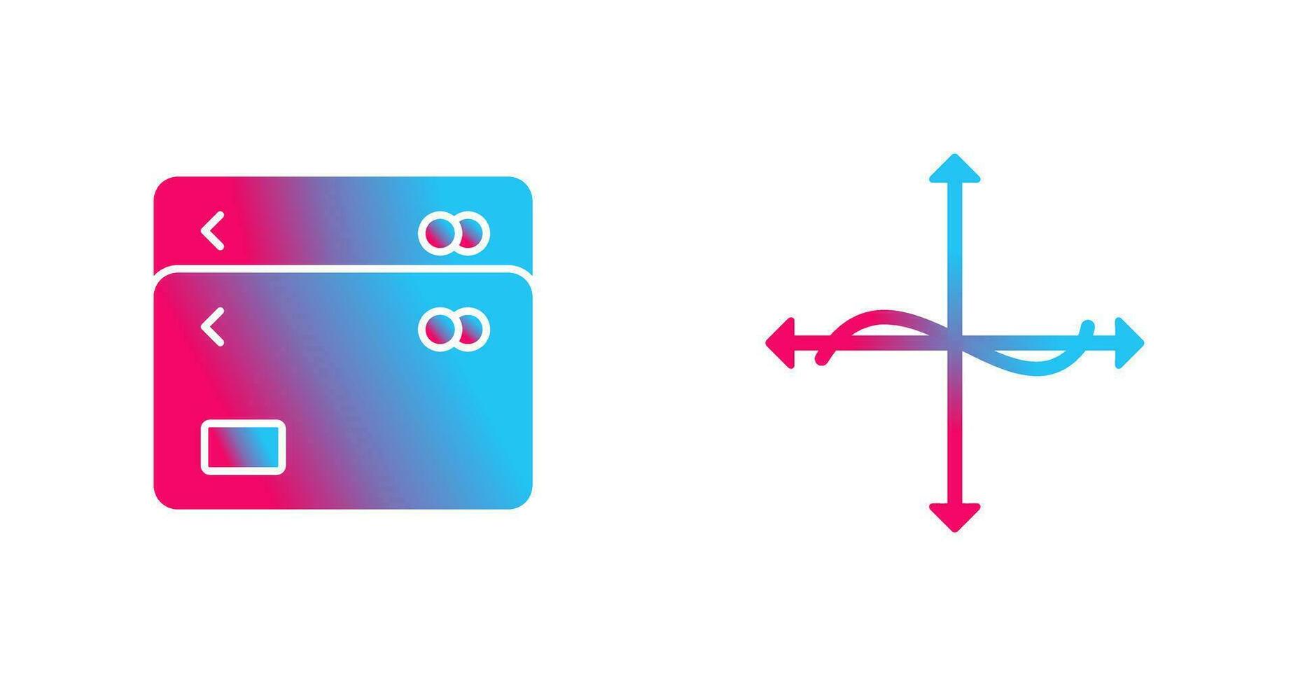 multiple cards and graph  Icon vector