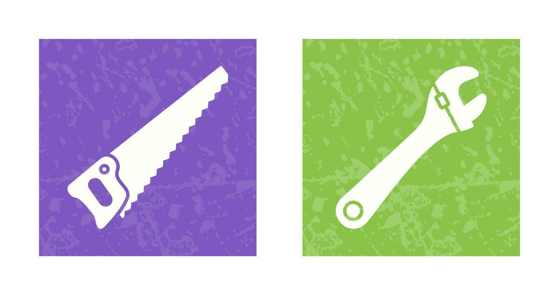 Saw and Wrench Icon vector