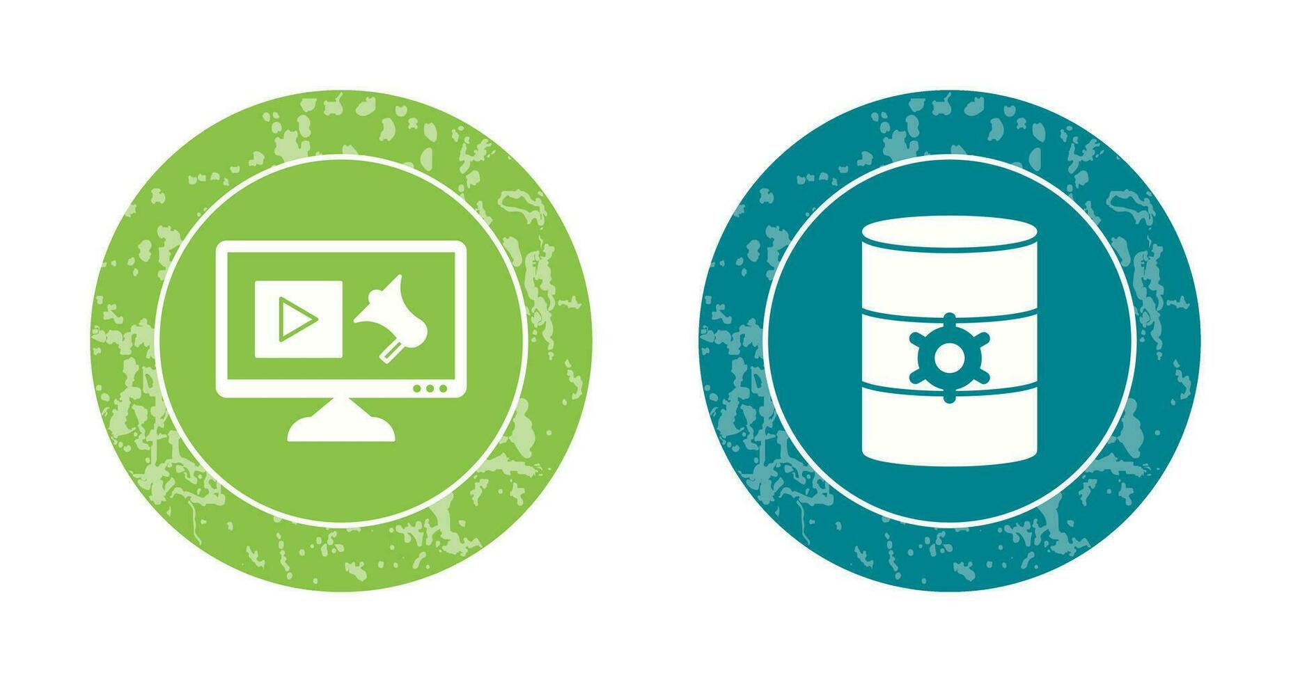 Digital Marketing and Database Management Icon vector