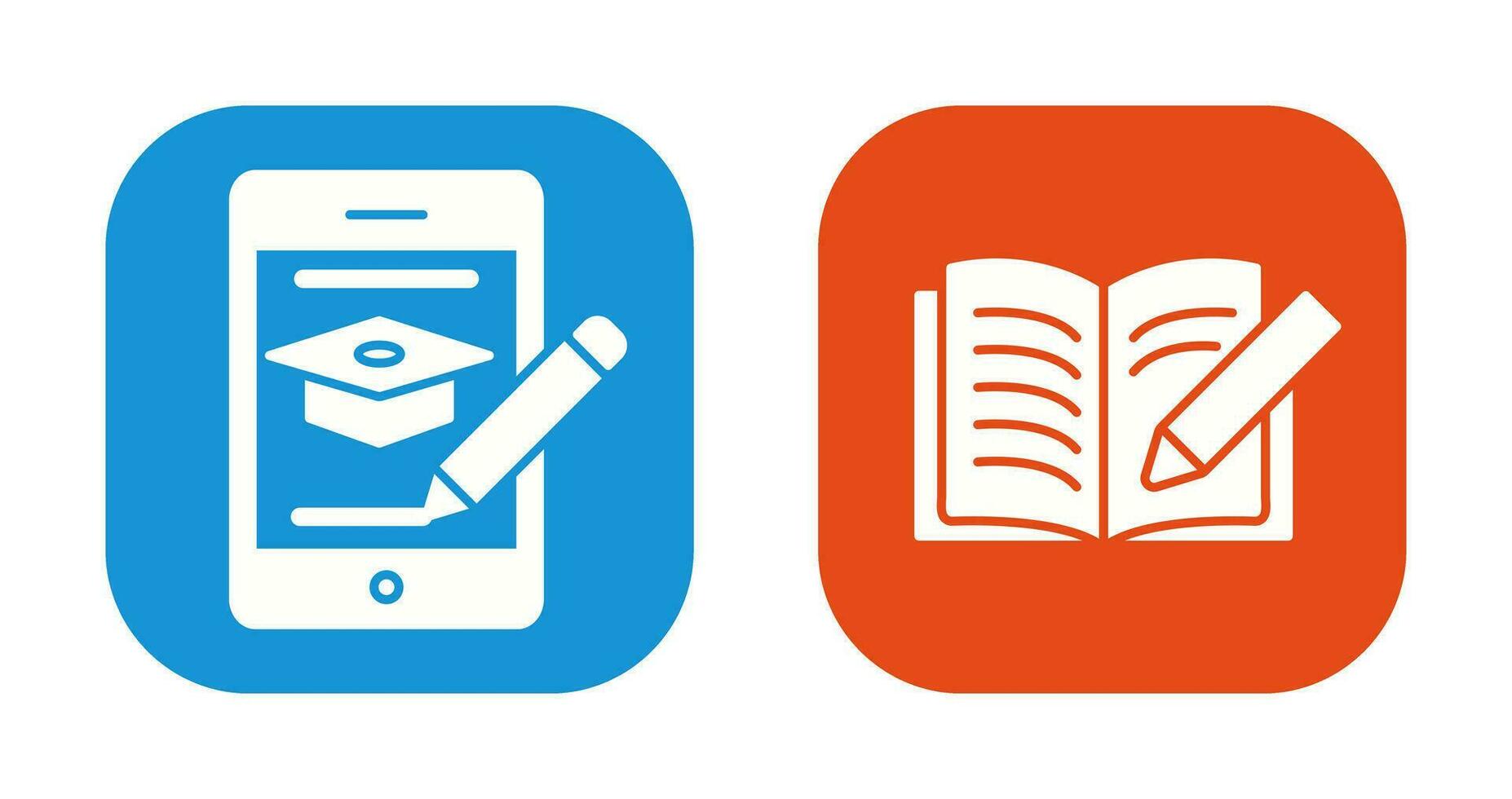 Online Course and Write Icon vector