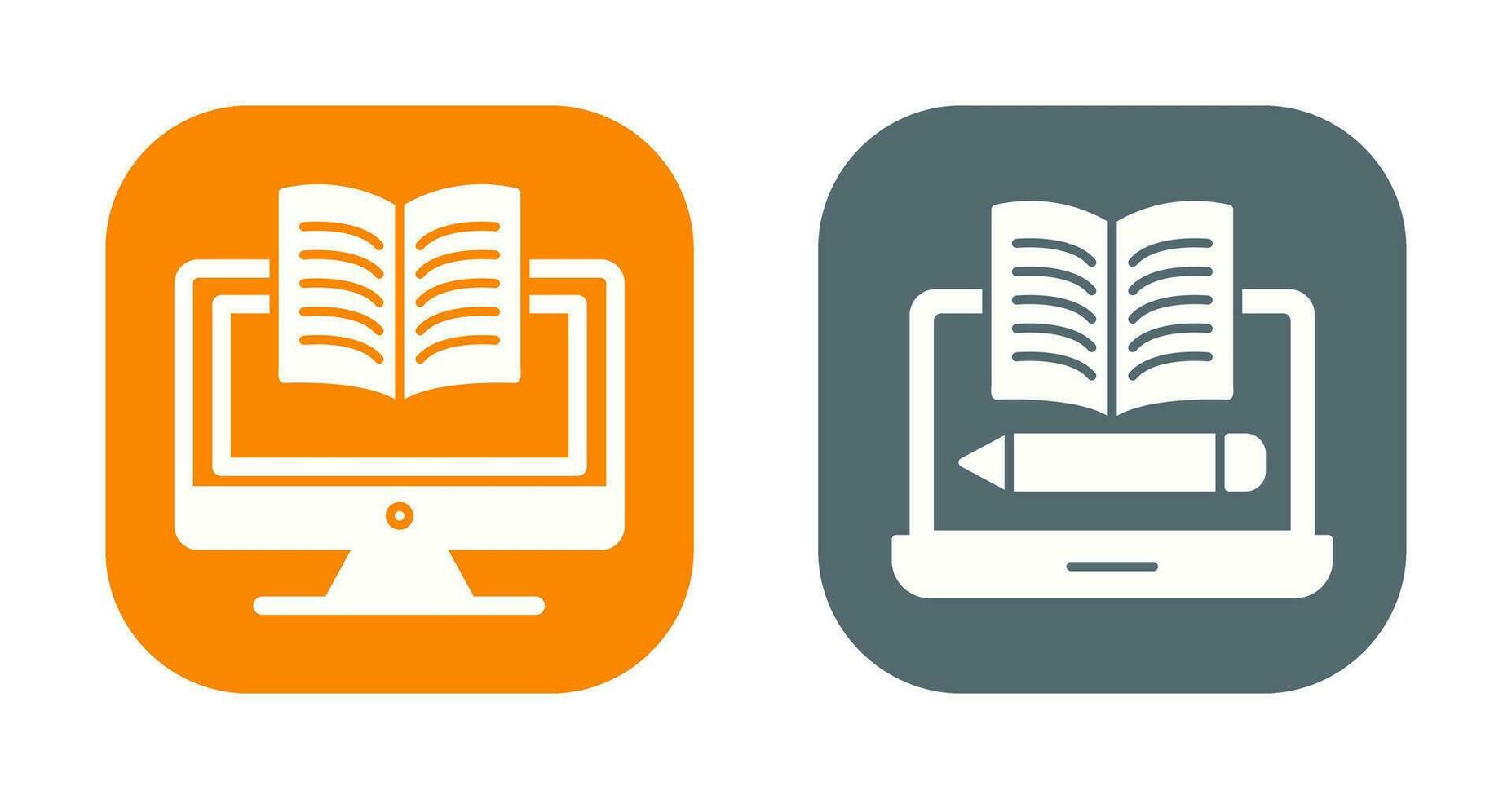 Digital Learning and Written Icon vector