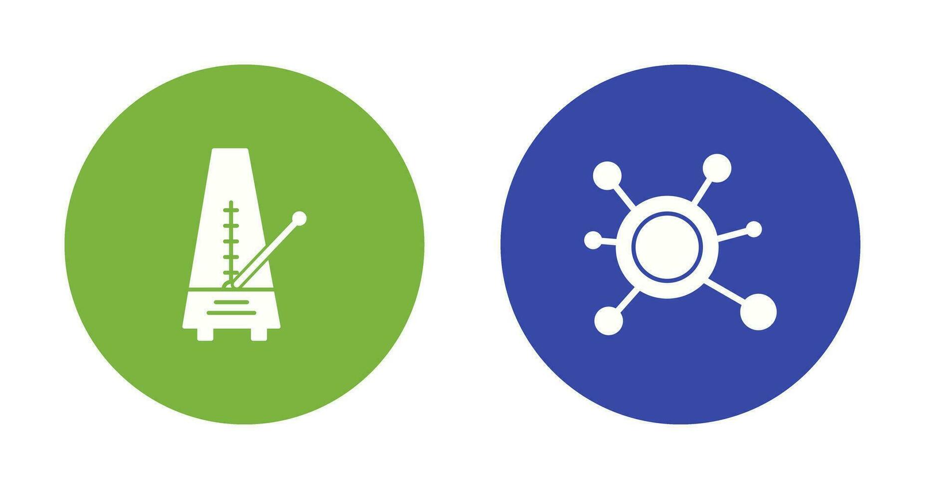 Metronome and Molecule Icon vector