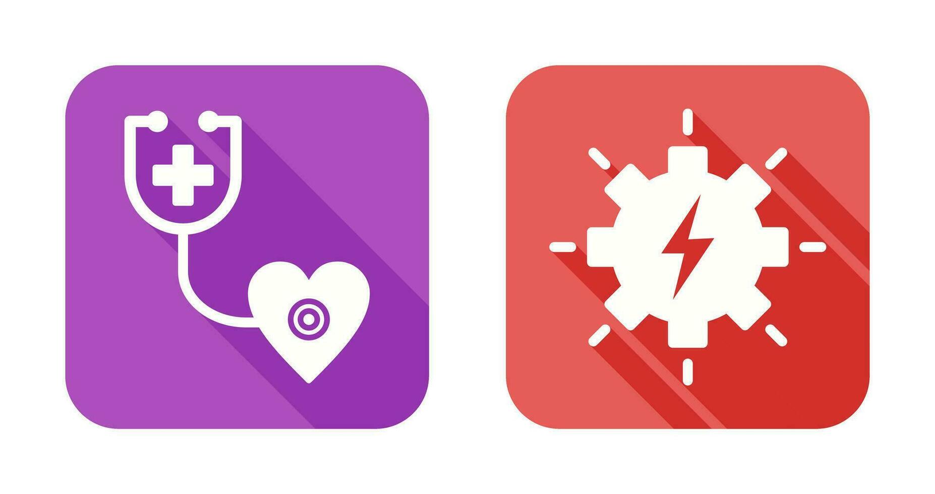 Phonendoscope and Electricity Icon vector