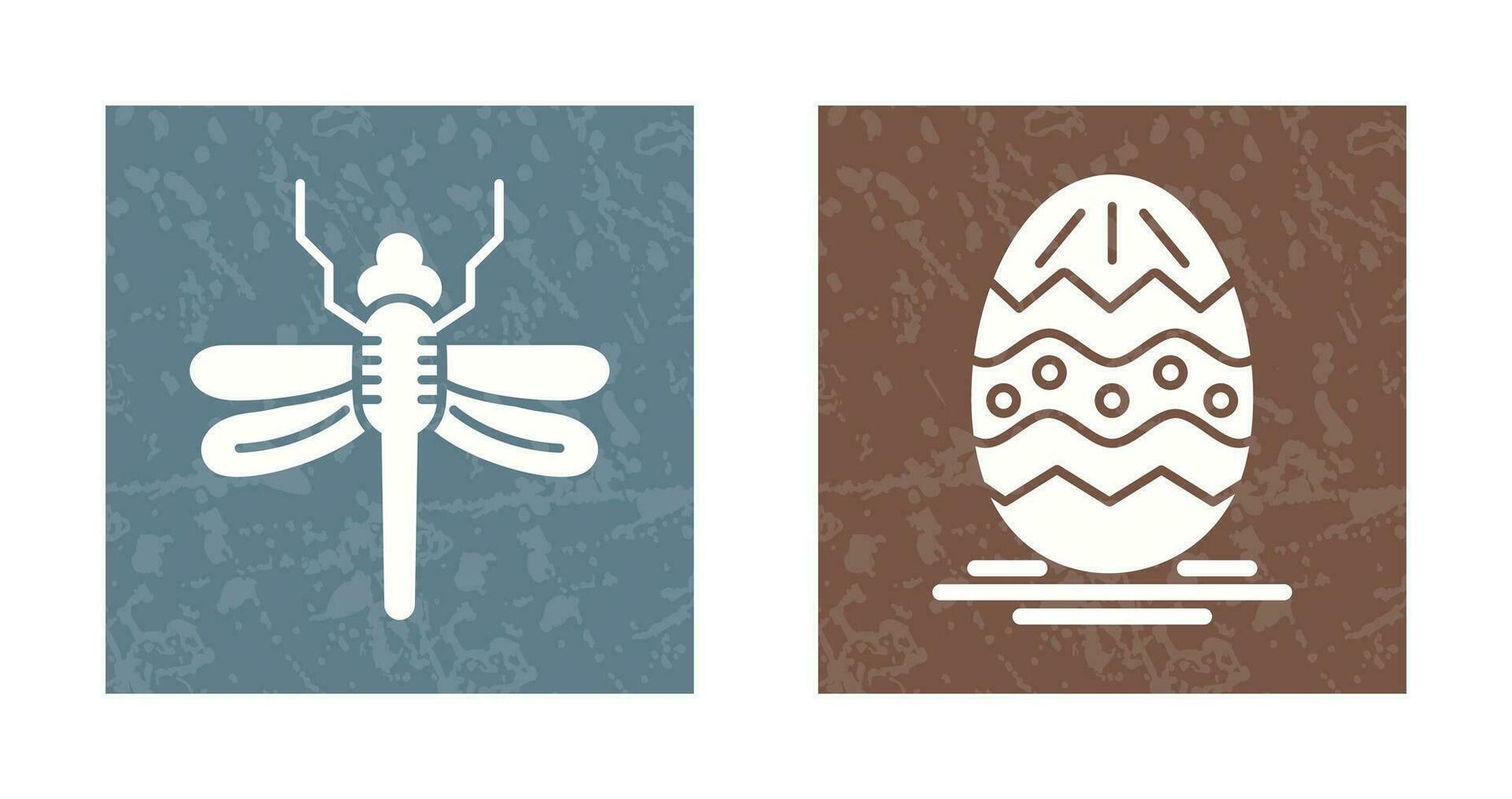 Dragonfly and Easter  Icon vector