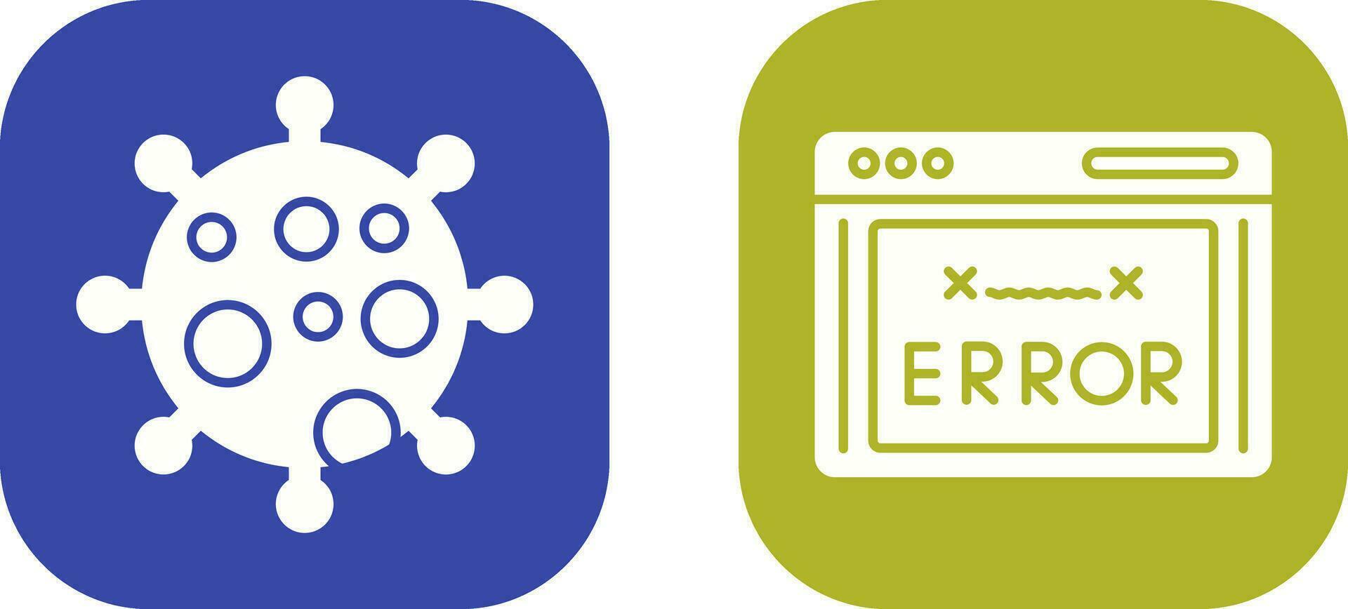 virus y error código icono vector