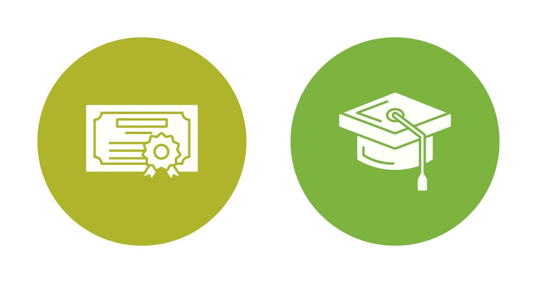 Diploma and Cap Icon vector
