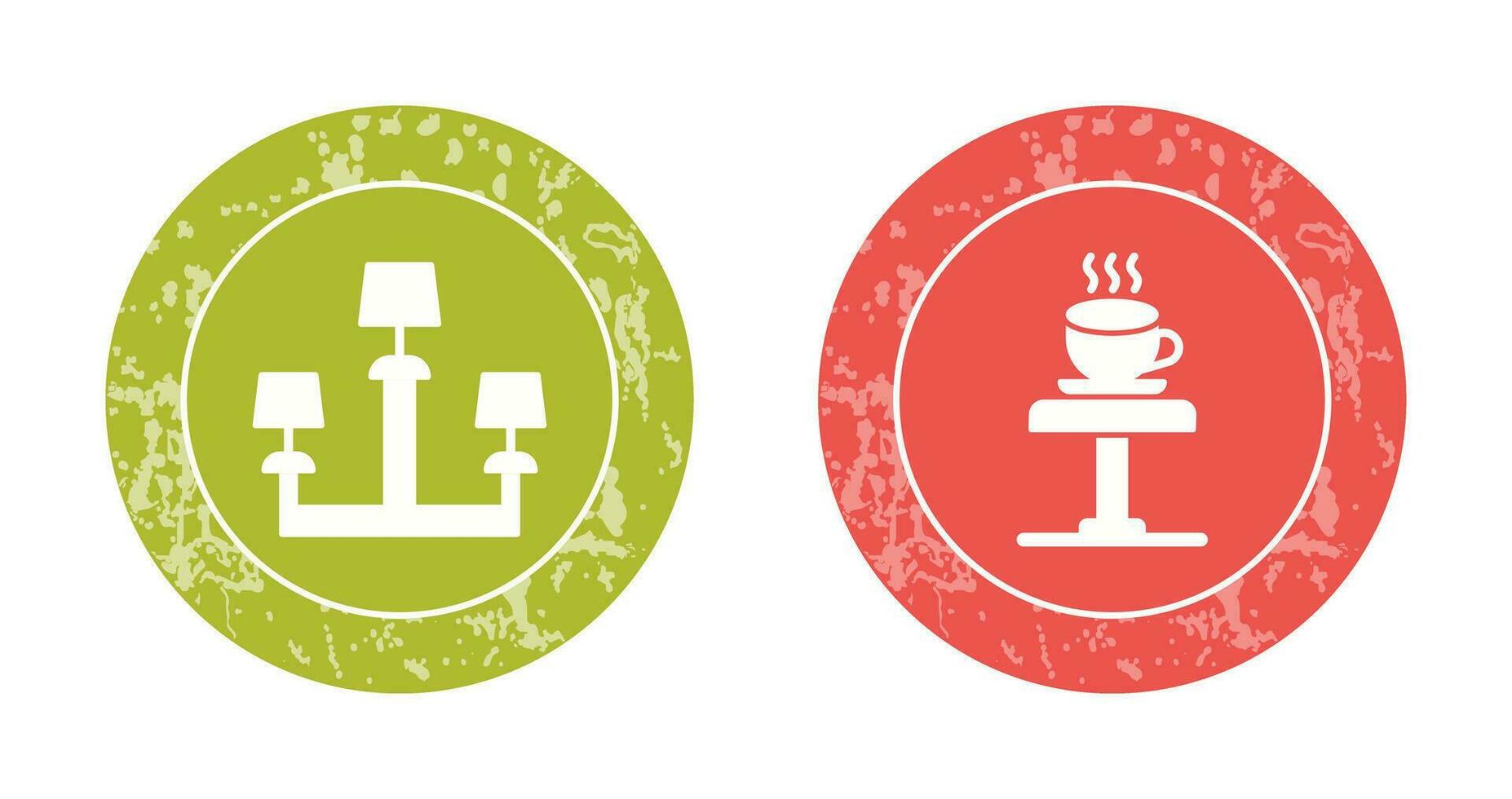 Lamp and Coffee Table Icon vector