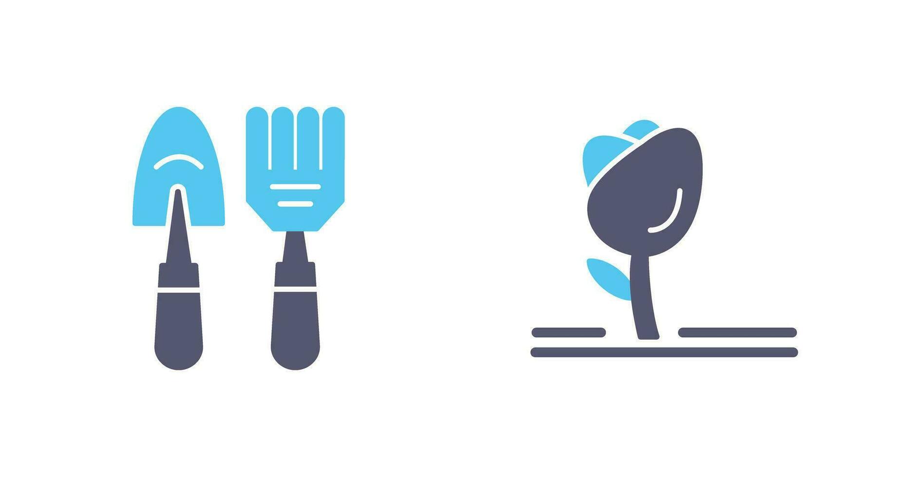 Gardening Tools and Tulip Icon vector