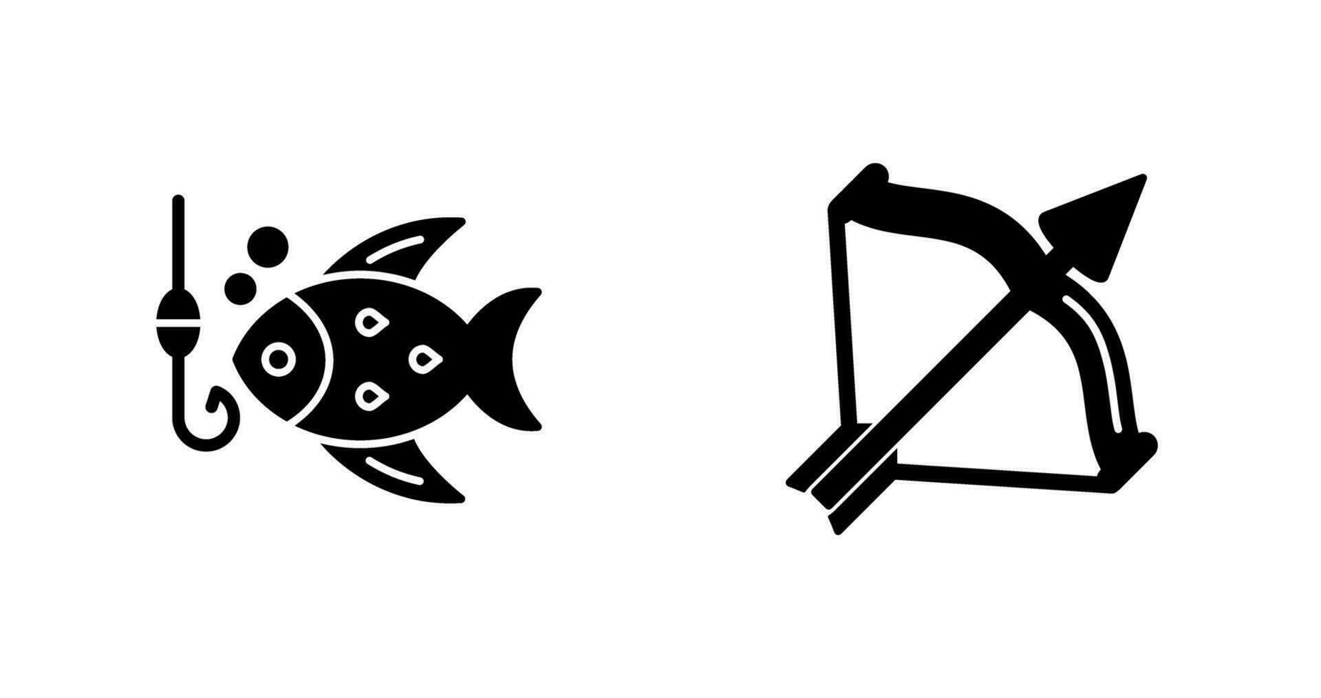 Bow and Fishing Icon vector