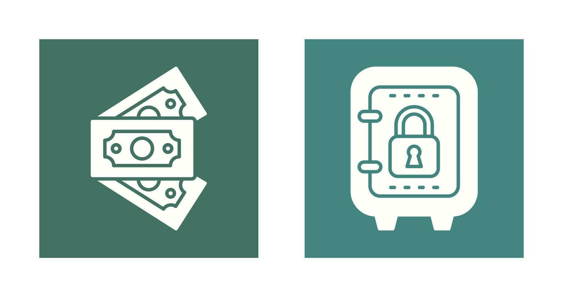 Money and Safe Box Icon vector