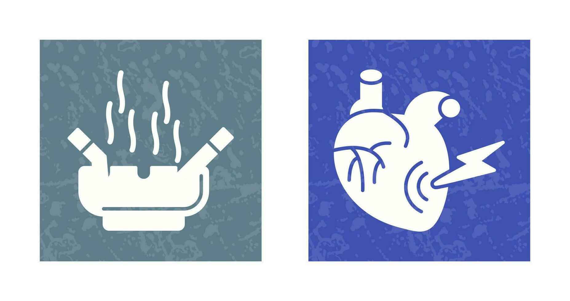 Heart Attack and hashtray Icon vector