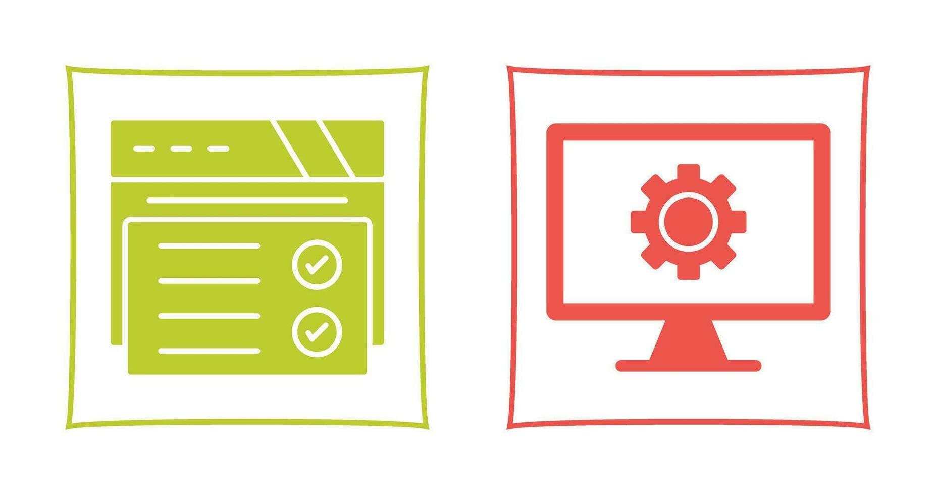 Web Browser and Monitor Screen Icon vector
