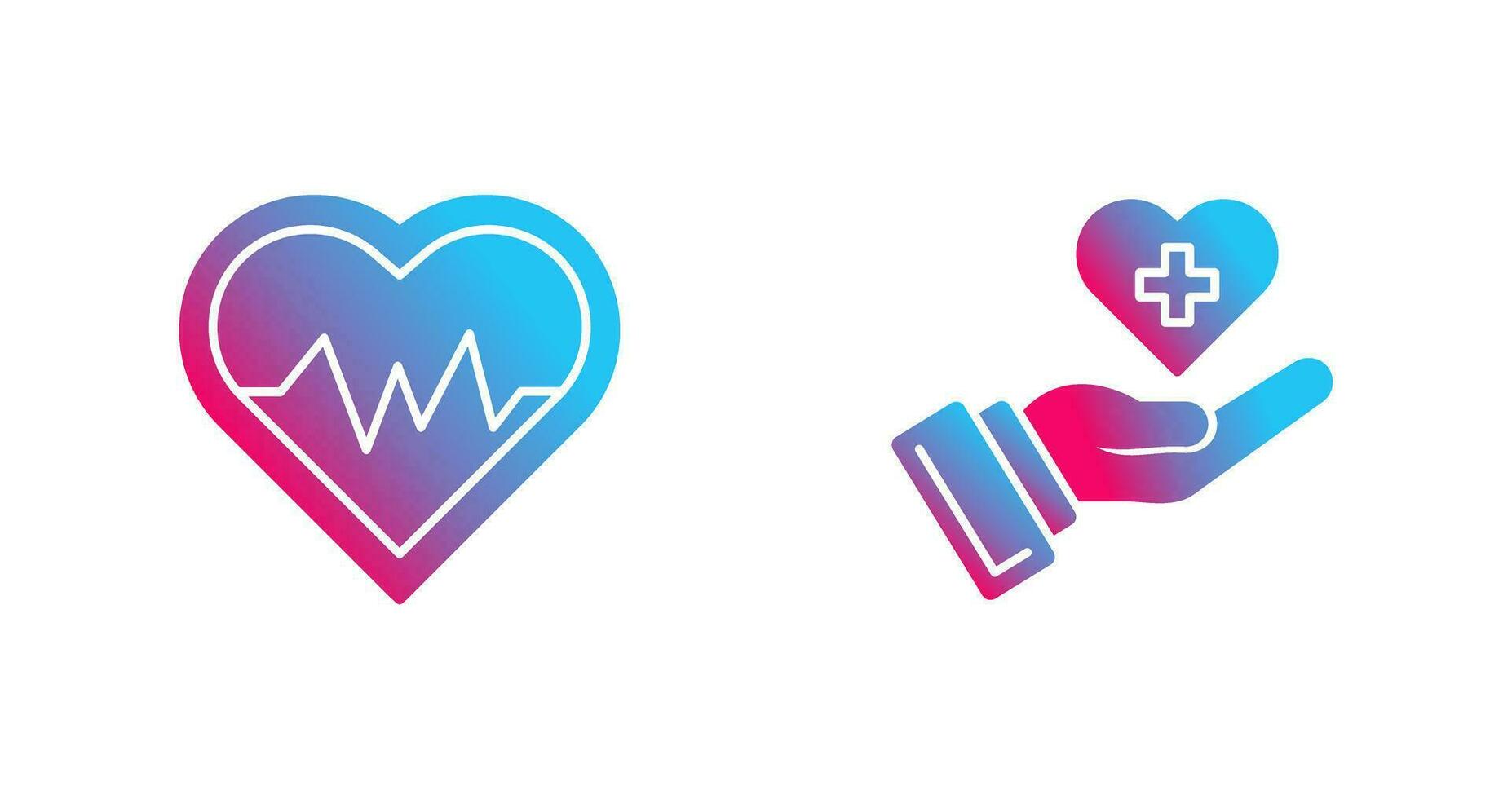 corazón golpear y cuidado de la salud icono vector