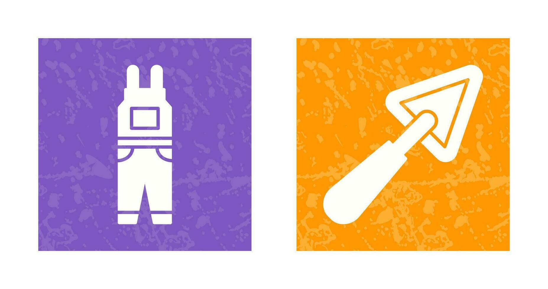 Jumpsuit and Trowel Icon vector
