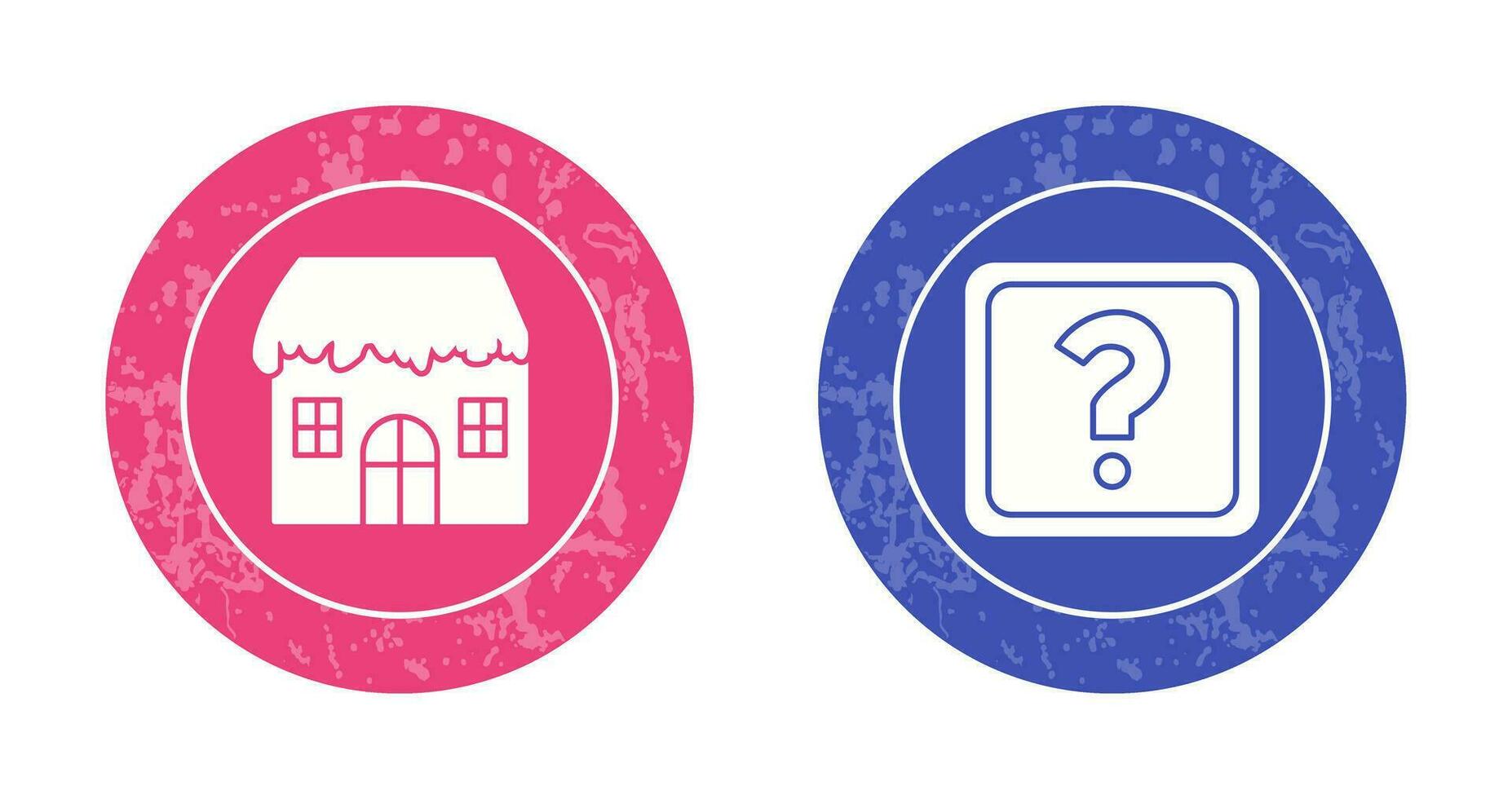 House with Snow and Question Mark Icon vector