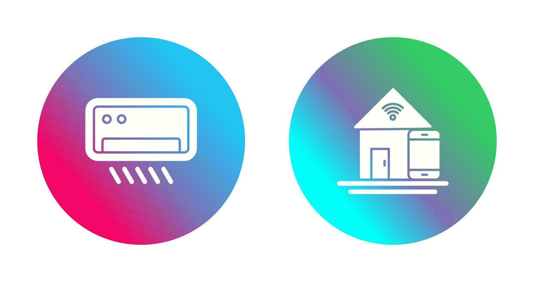 Air Conditioner and Home Automation Icon vector