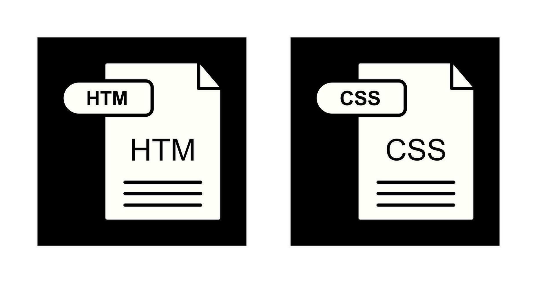 HTM and CSS Icon vector