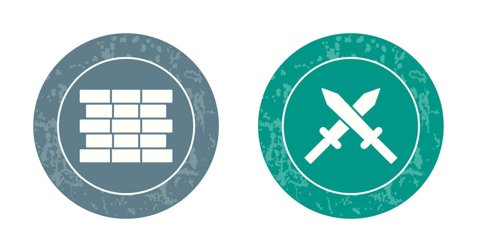 Bricks and Sword Icon vector