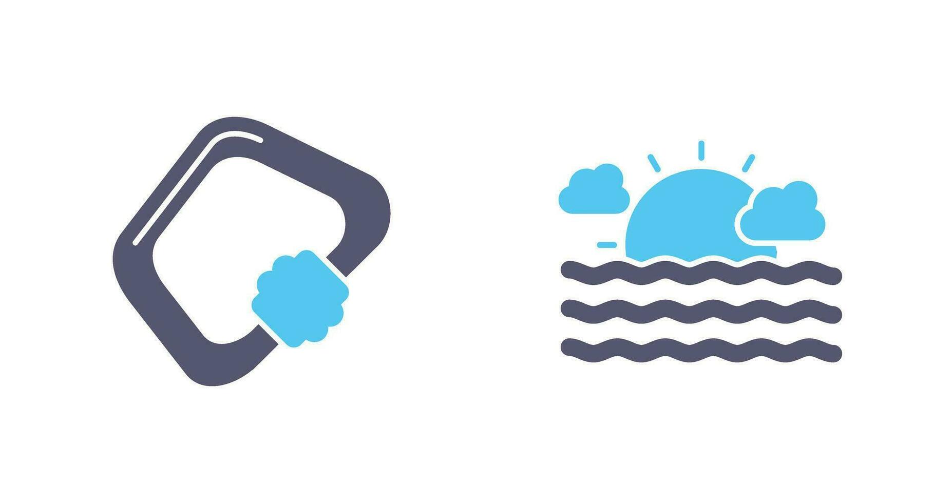 Carabiner and Sea Icon vector