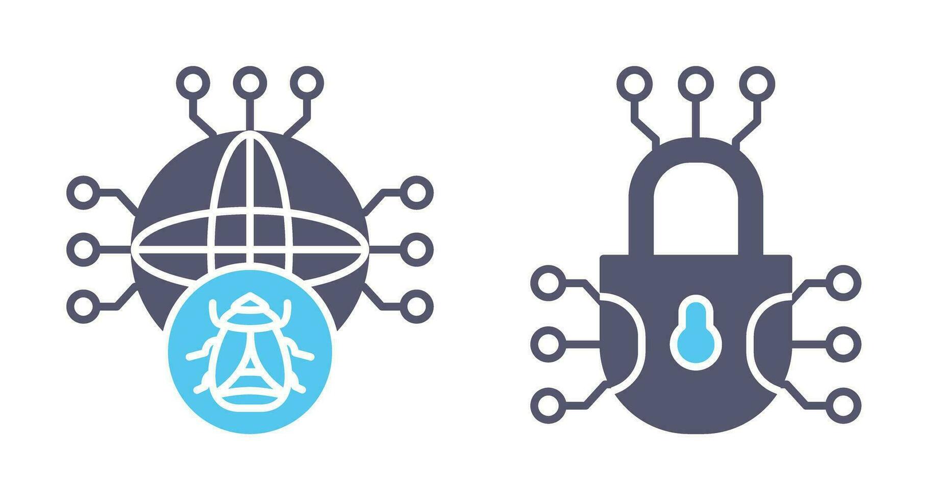 Global Malware and Cyber defence Icon vector