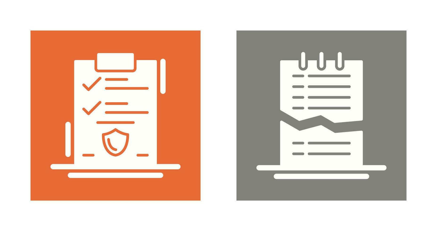 Approved and Corrupted List Icon vector