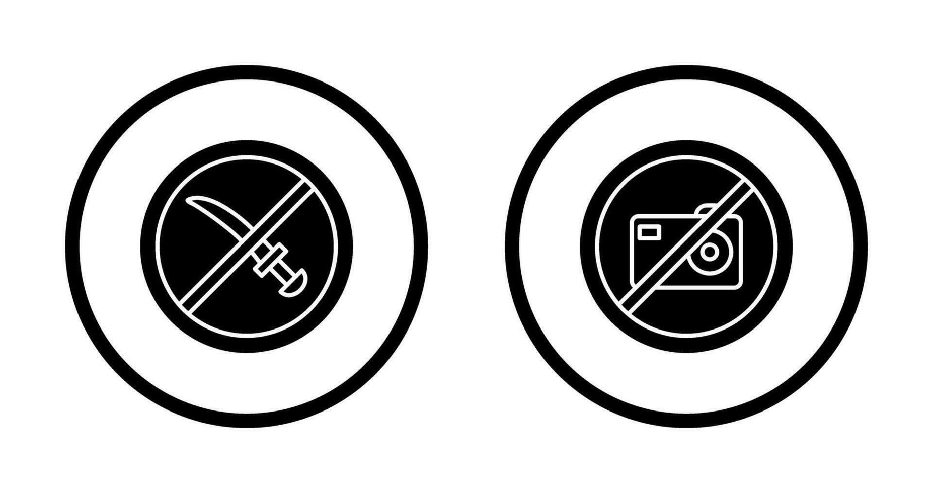 no weapons and no pictures  Icon vector