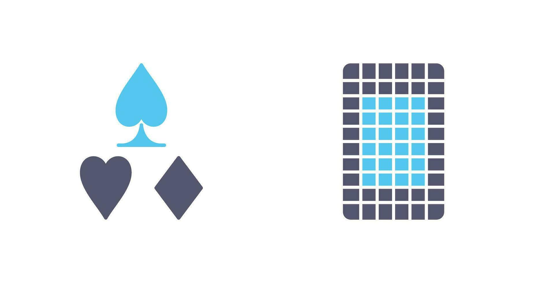 card suits and card backward Icon vector