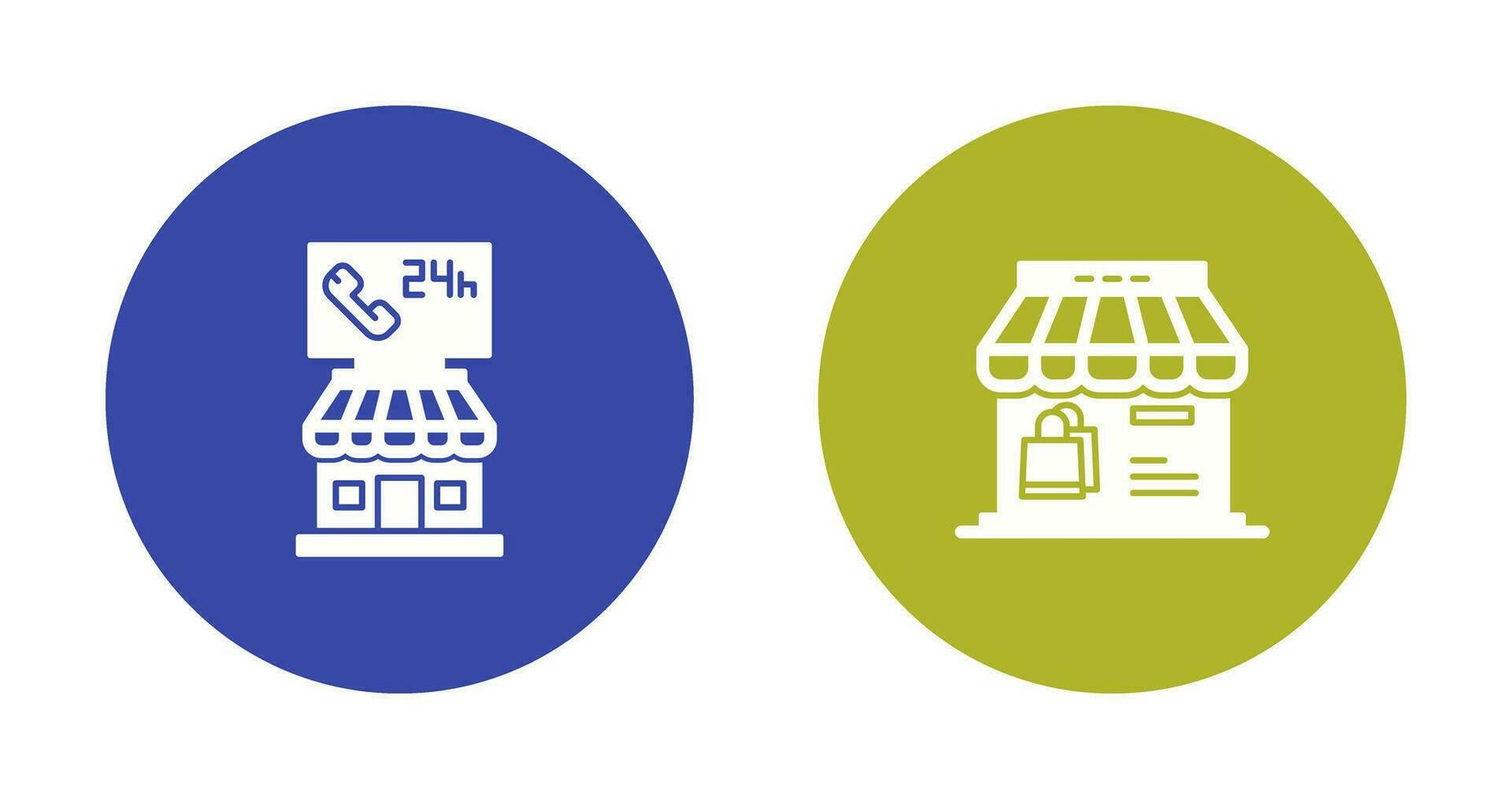 24 Hour and Store Icon vector