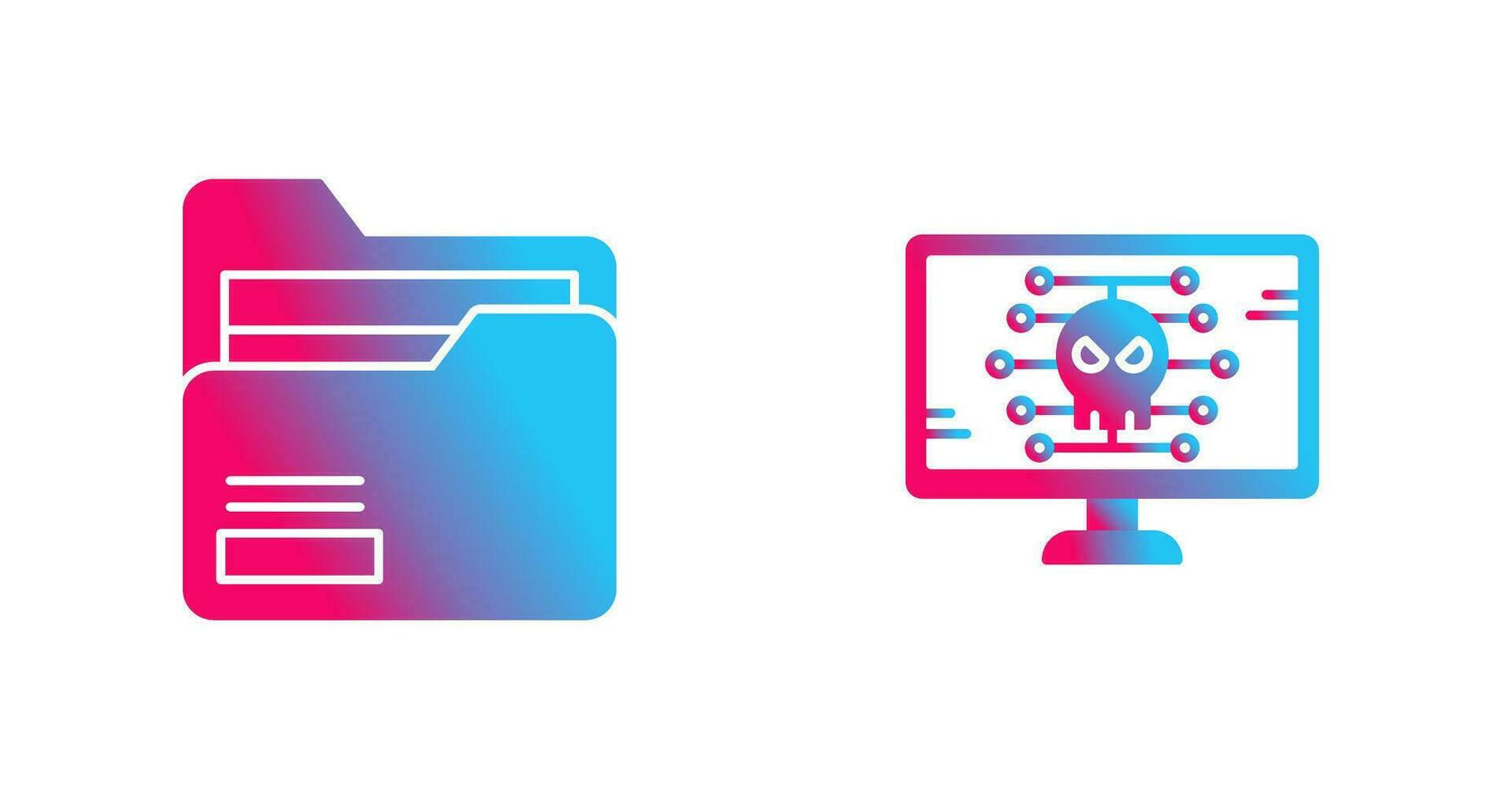 Folder and Malware Icon vector
