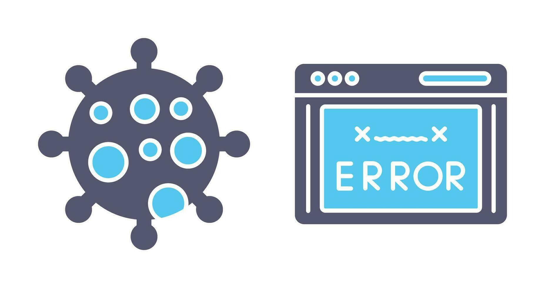virus y error código icono vector