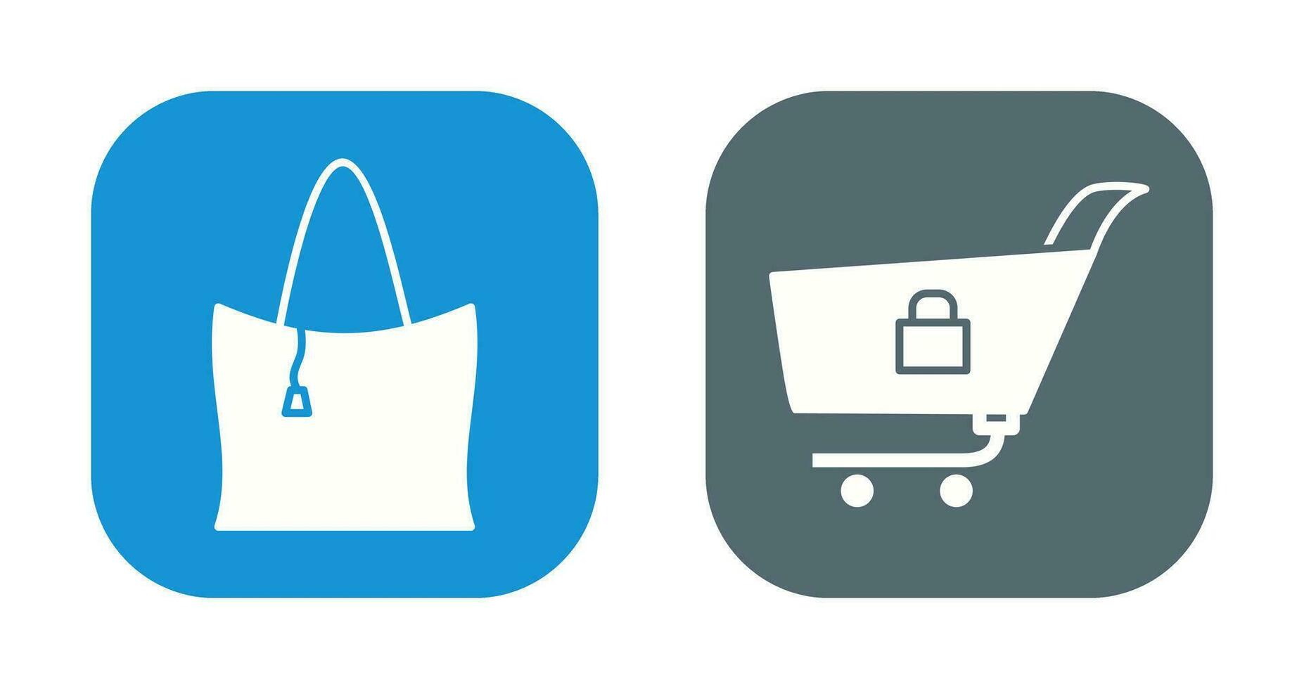 checkout and lcoked cart Icon vector